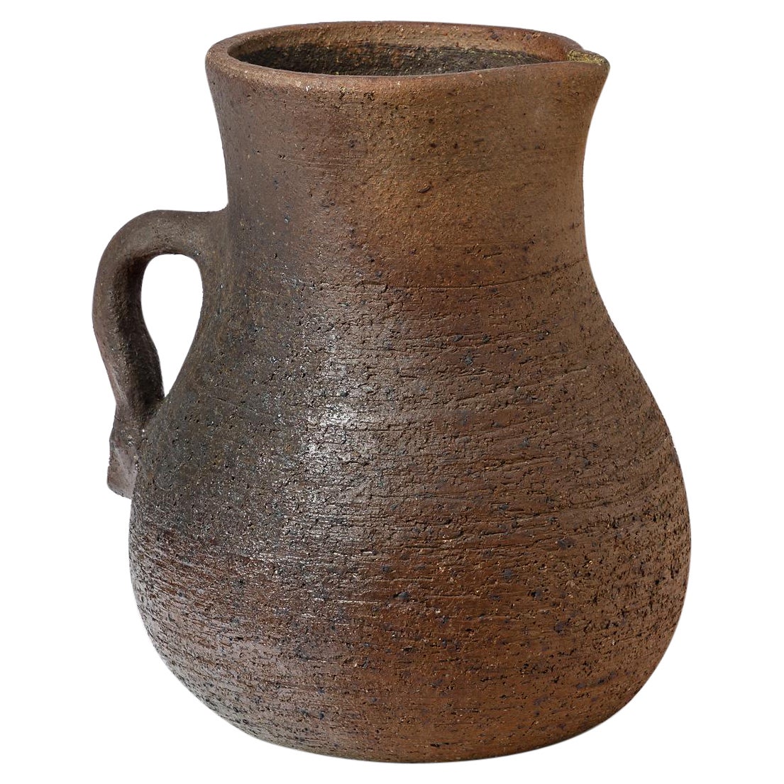 Big Decorative Ceramic Pitcher Attributed to La Borne Potter's,  1970-1980