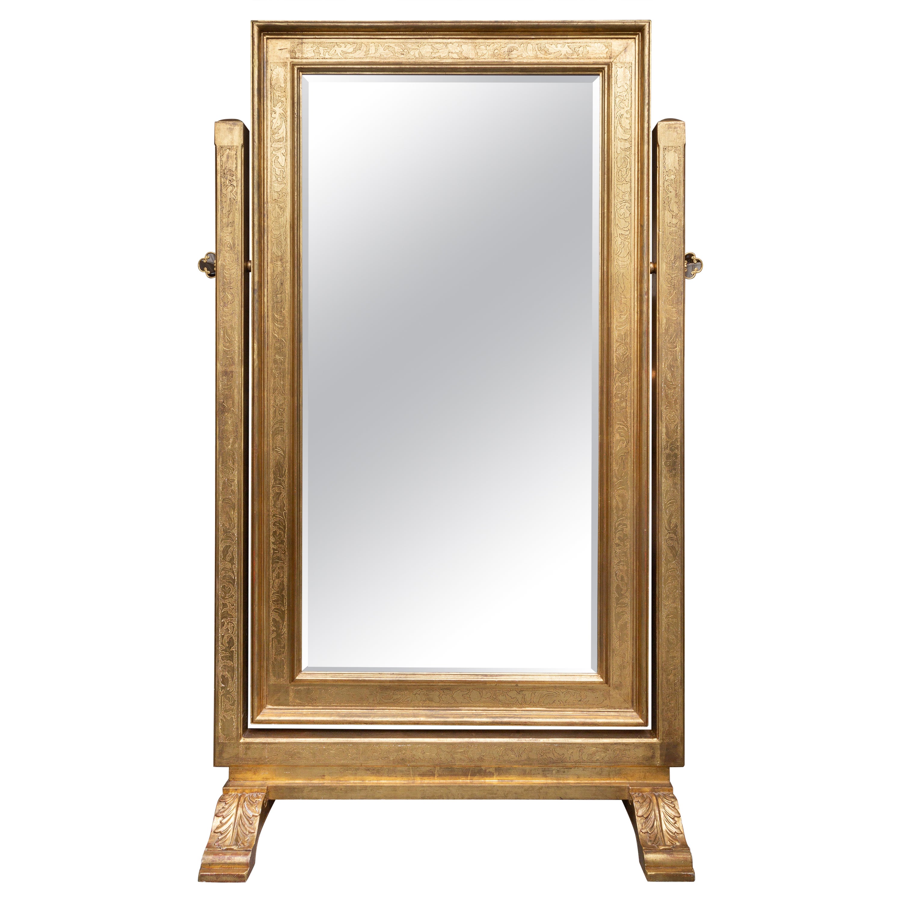 Brand New 59''H Vintage Style Classic WOOD CHEVAL MIRROR in OAK Color ASDI 