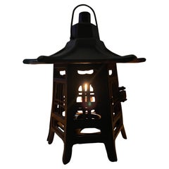 Vintage Japanese Tall Old Pagoda Lantern
