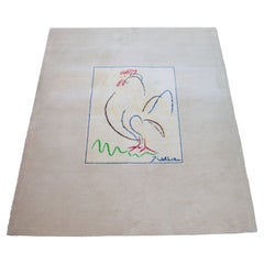 Tapis en laine Le Coq, édition limitée, Pablo Picasso, 1997