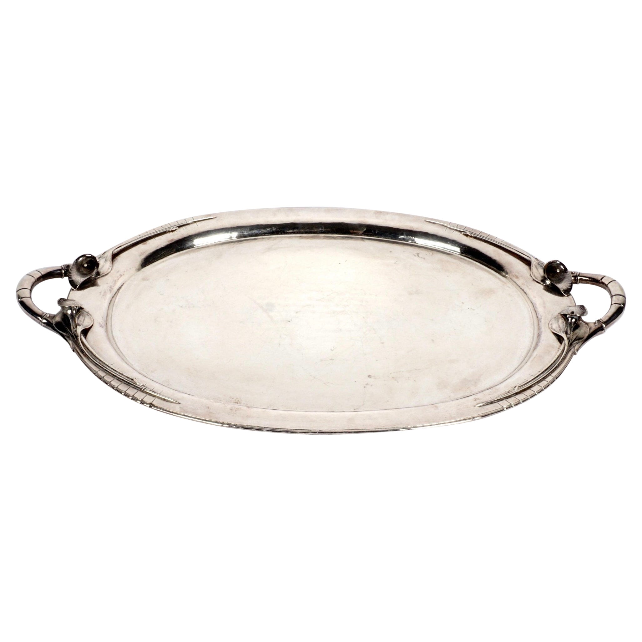 Very Large Heavy 12 Pound Sterling Silver Tray Signed Yvar Peterson