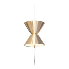 Daniel Becker 'Aureole' Suspended Floor Lamp in Brushed Brass for Moss Objects