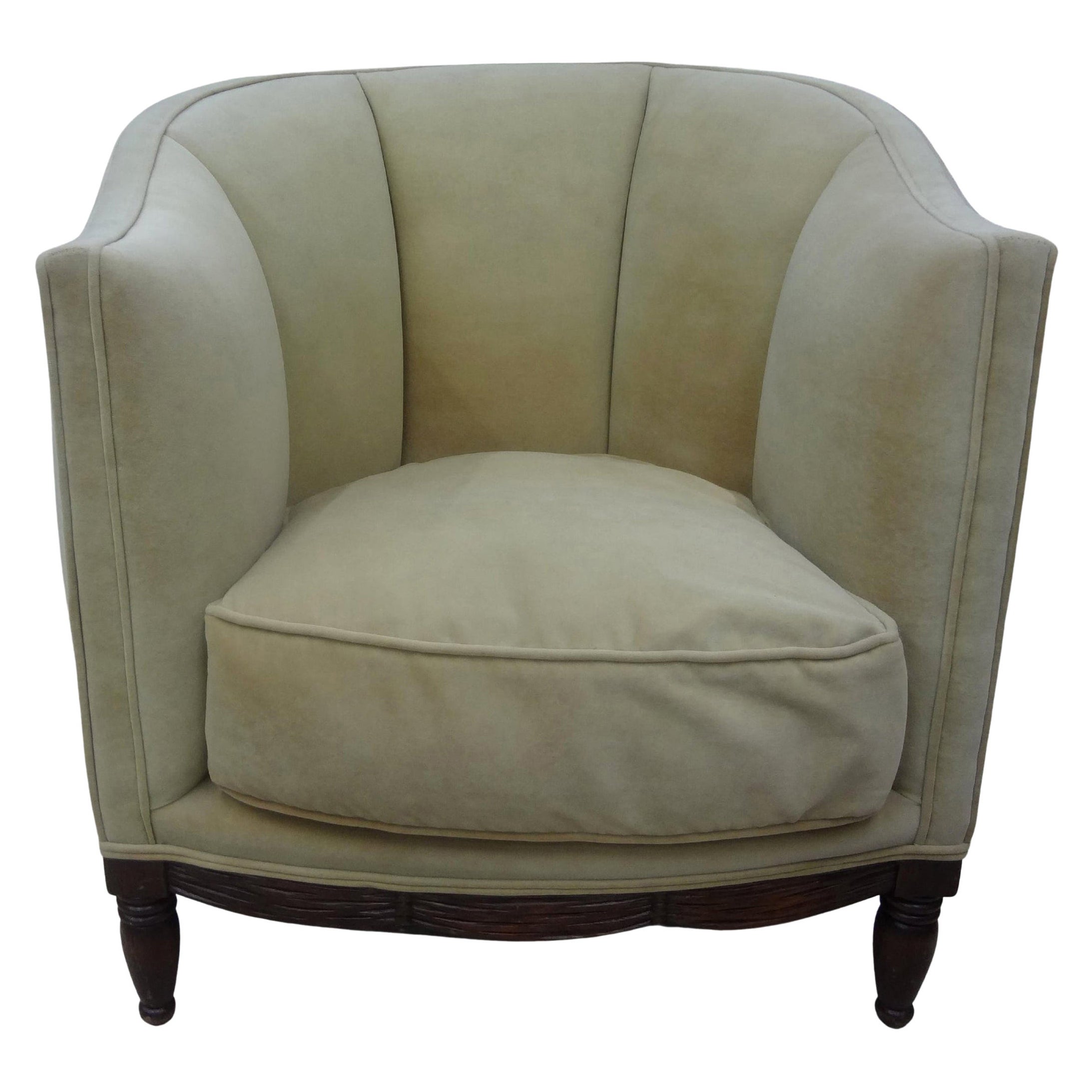 French Louis XVI Style Channel Back Bergere