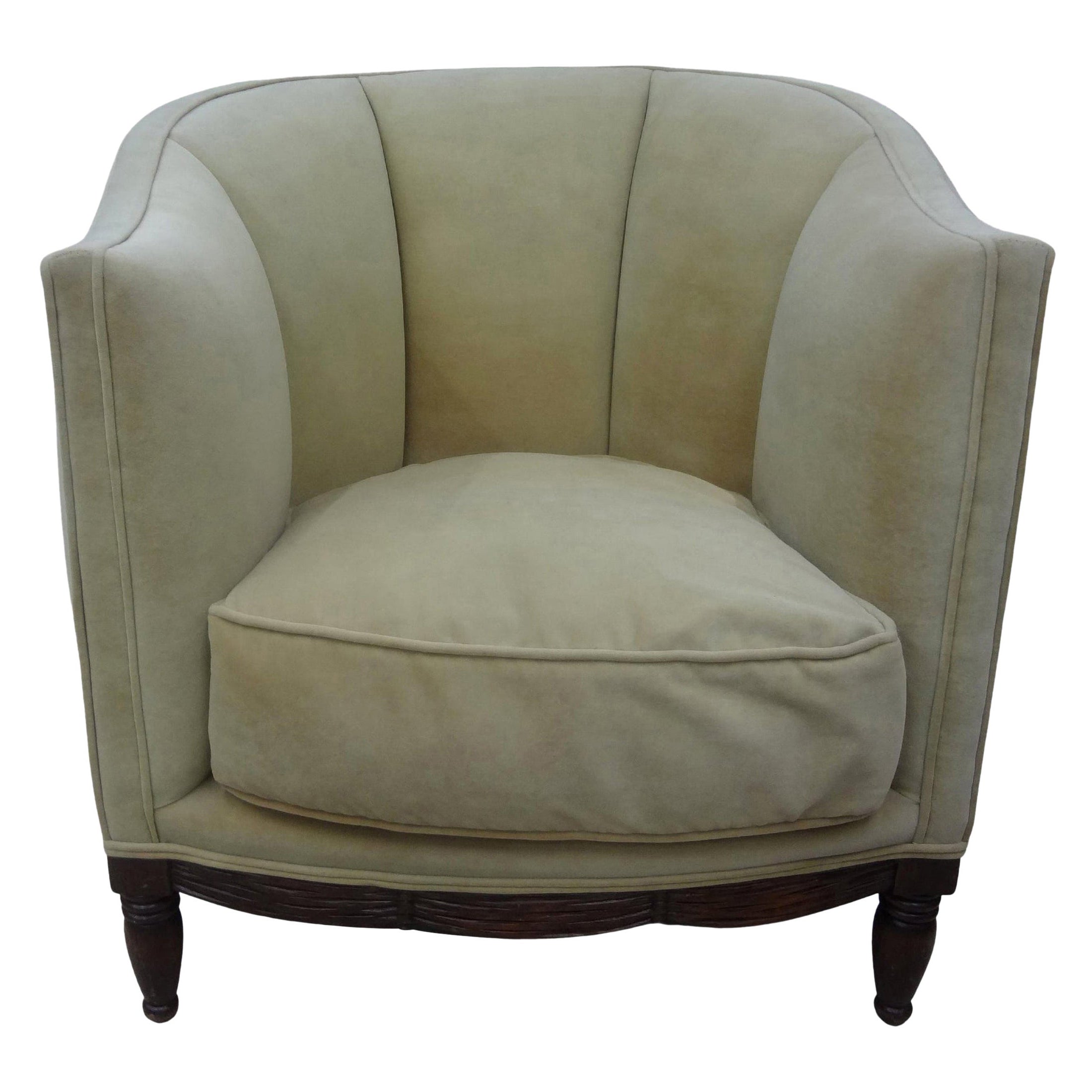 French Louis XVI Style Channel Back Bergere