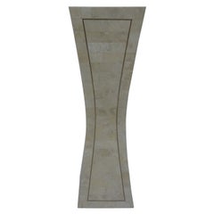 Large Tessellated Stone and Brass Pedestal