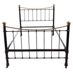 Antique Victorian Brass and Iron Bed