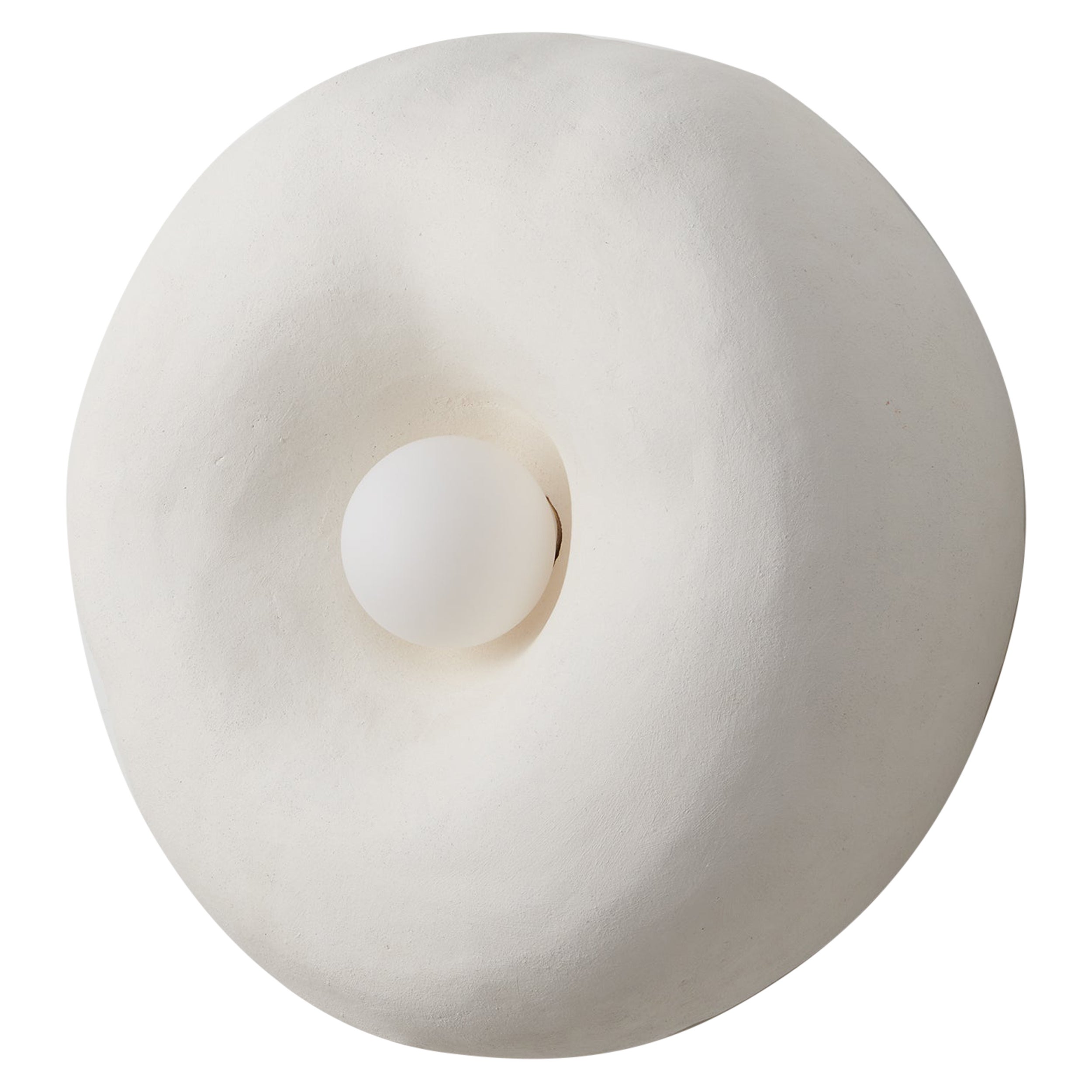 Contemporary Hand-Built Ceramic Blob Sconces, Large For Sale