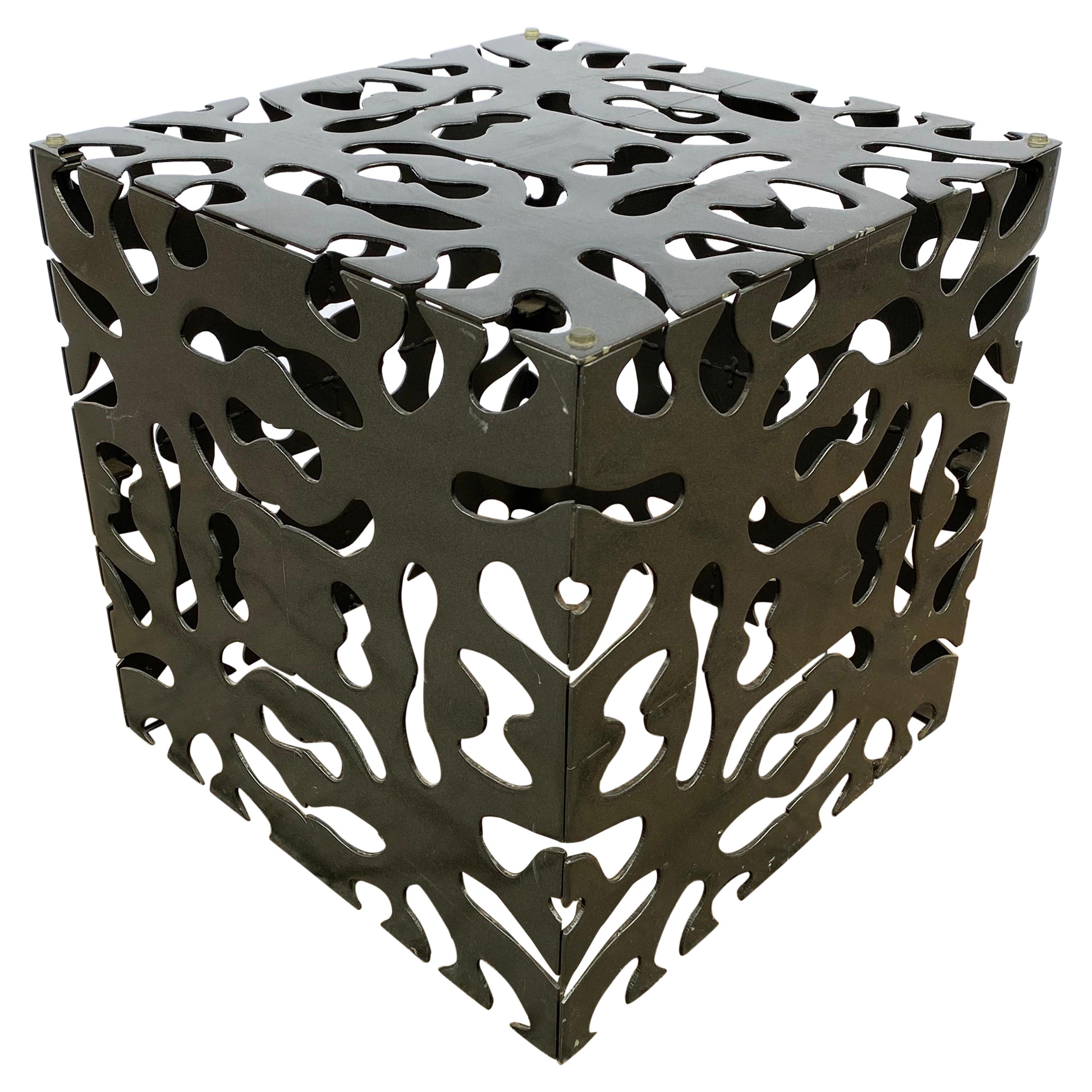 Tri-Mark Reticulated Metal Cube Table