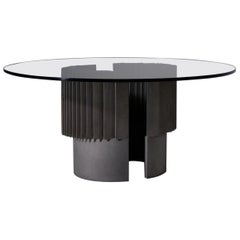 Brutalist Dining Table by Giovanni Offredi for Saporiti, Italy 1970s