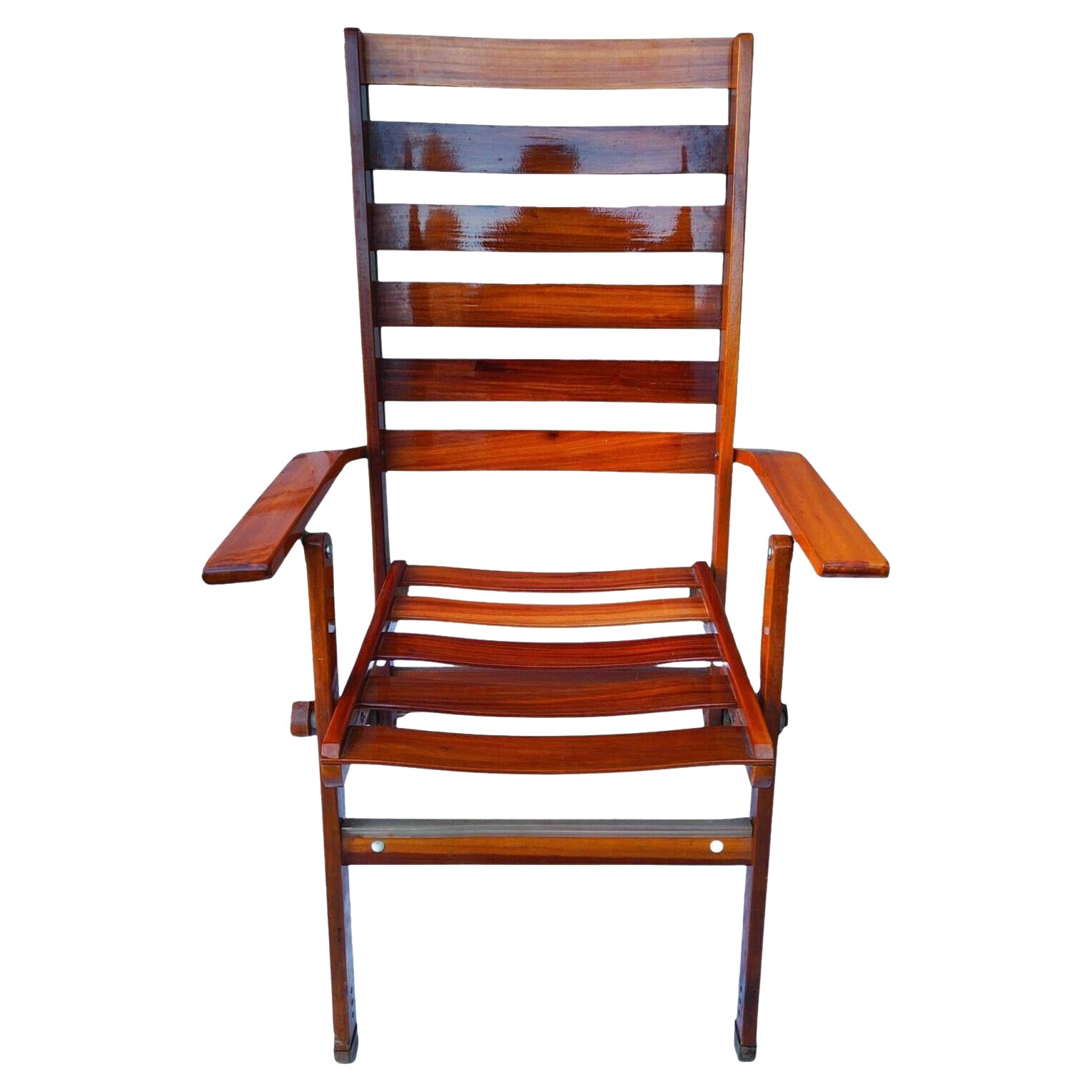 Fauteuil inclinable et pliant dans le style d'Ico Parisi  fratelli Reguitti des années 1960