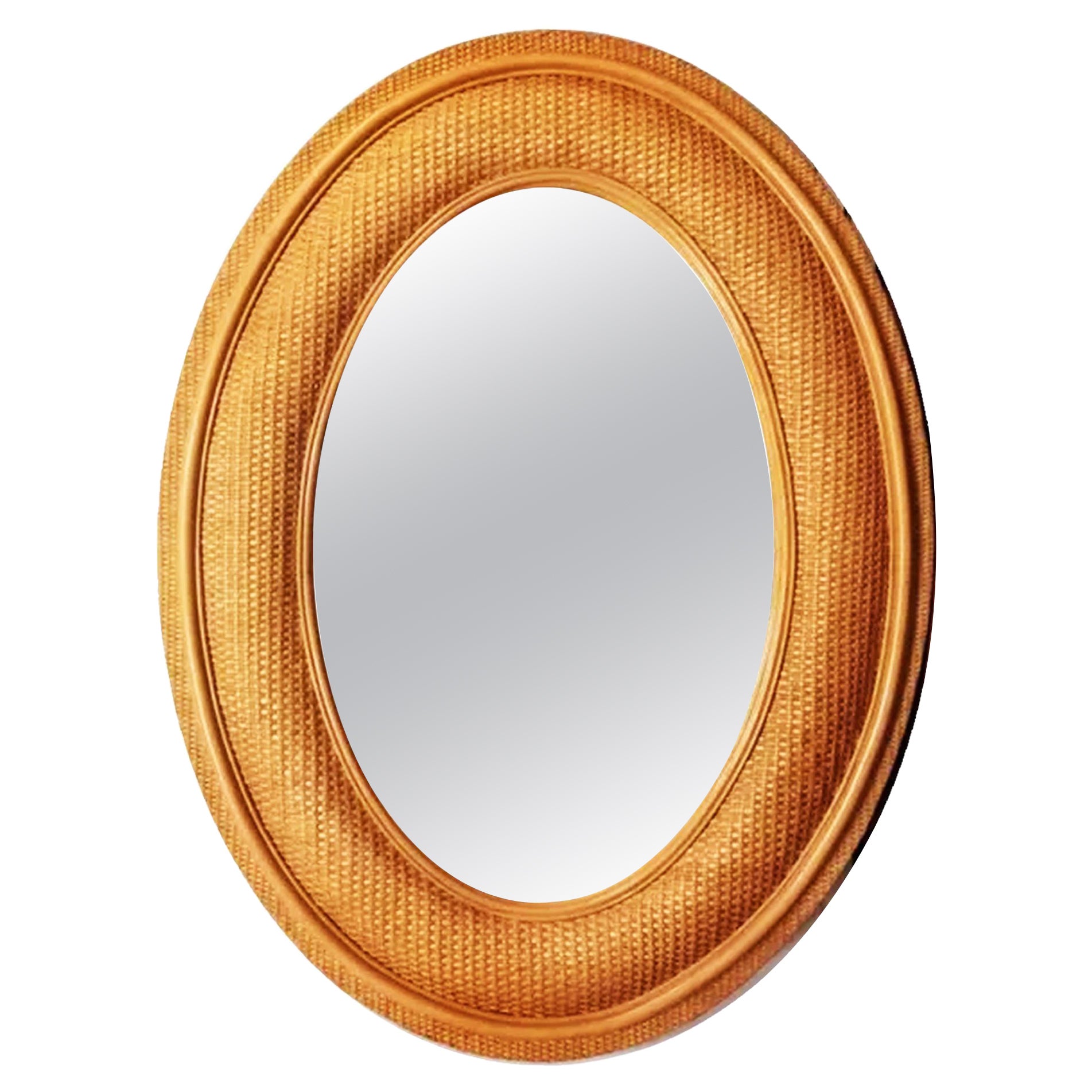 Natural Rattan Weave OverSized Mirror For Sale at 1stDibs