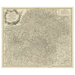 Karte des Kreises von Franconia, Deutschland Bamberg, Wurtzburg und Nuremberg, 1757