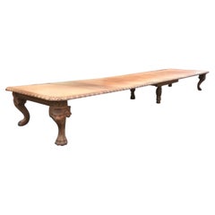 19th Century Light Oak Dining Table