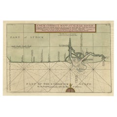 Antique Authentic Map of the Coast from Cape Formosa to the Dony River, Africa, 1732