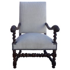 19th Century French Louis XIV Style Walnut Chair