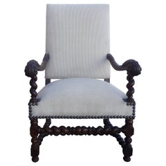 19th Century French, Louis XIV Style Walnut Chair