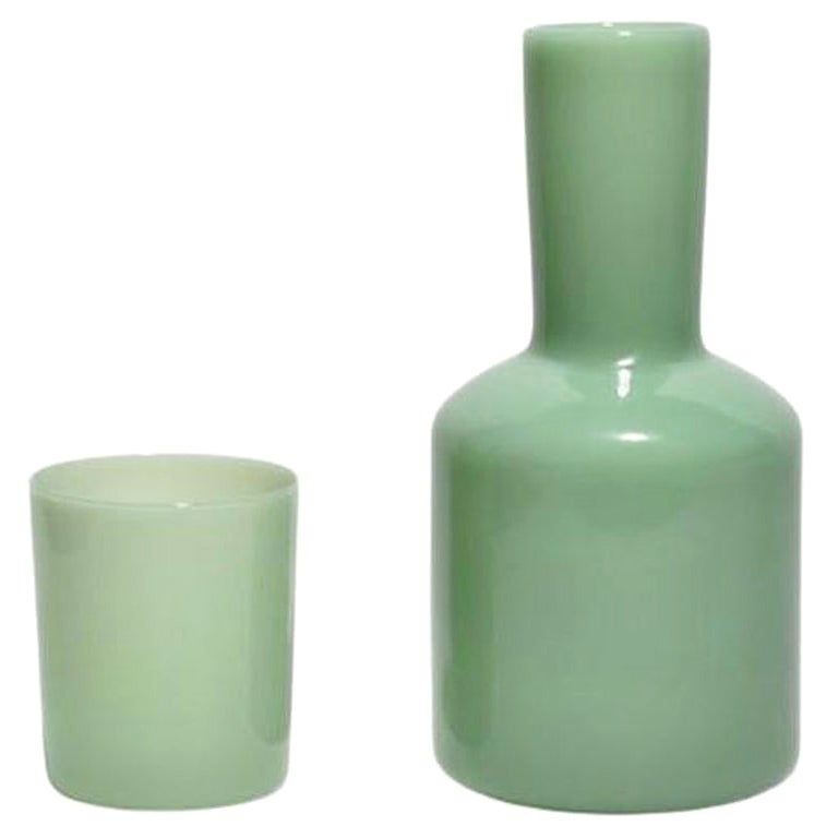 Opaque Mint Bedside Carafe Set