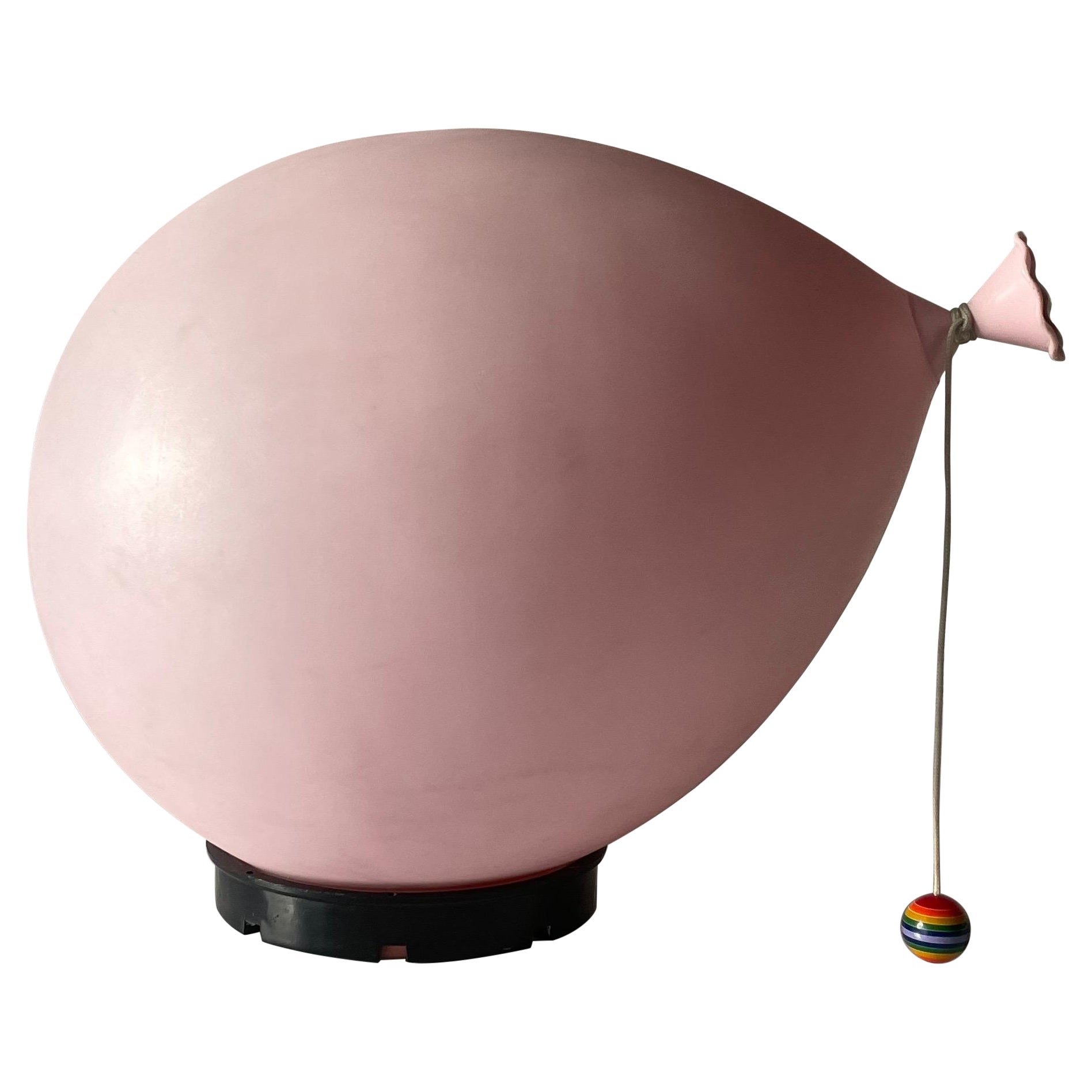 Rosa-rosa Ballonleuchter aus Kunststoff von Yves Christin für Bilumen, 1970er Jahre, Italien