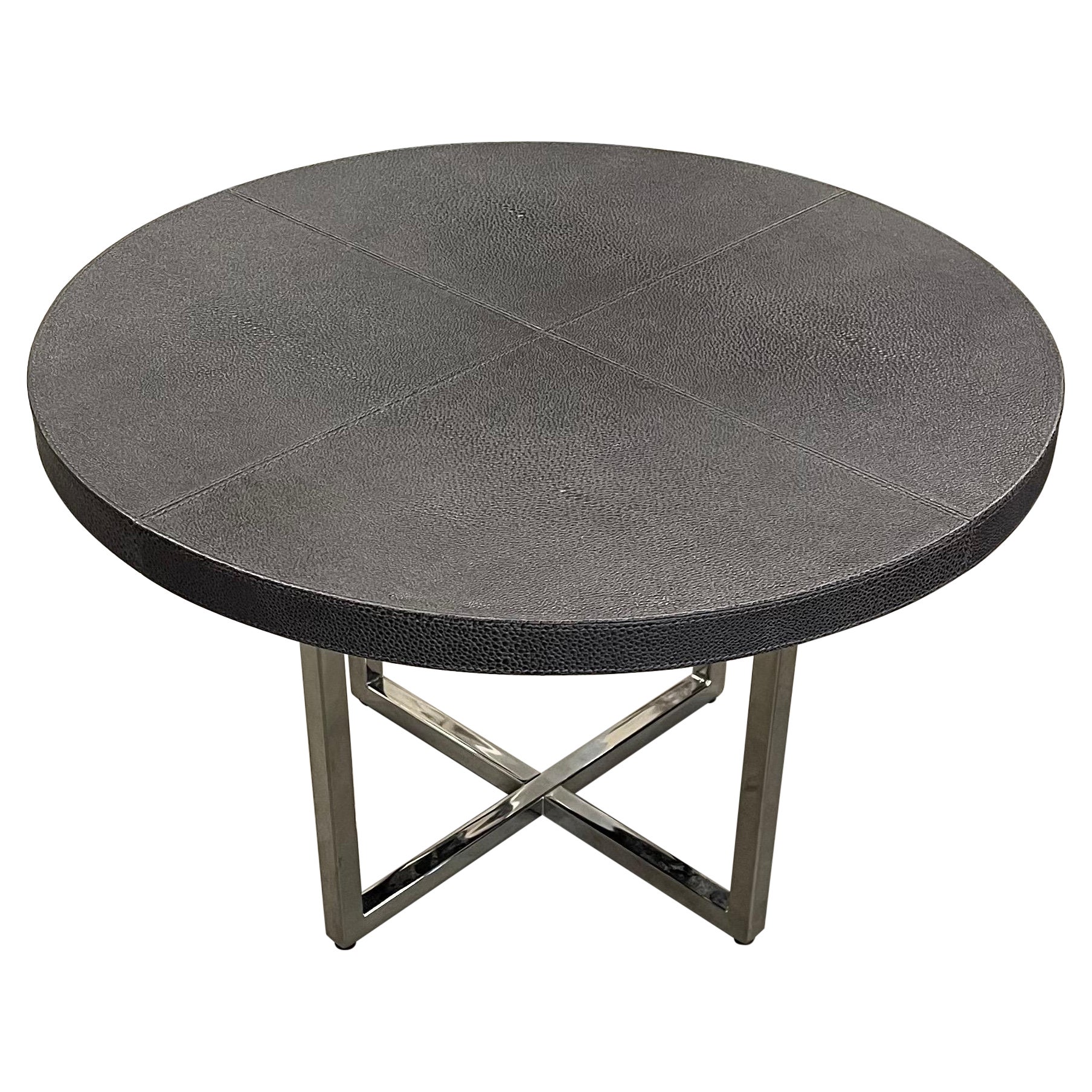 Fendi Casa Shagreen Leather Top Table For Sale