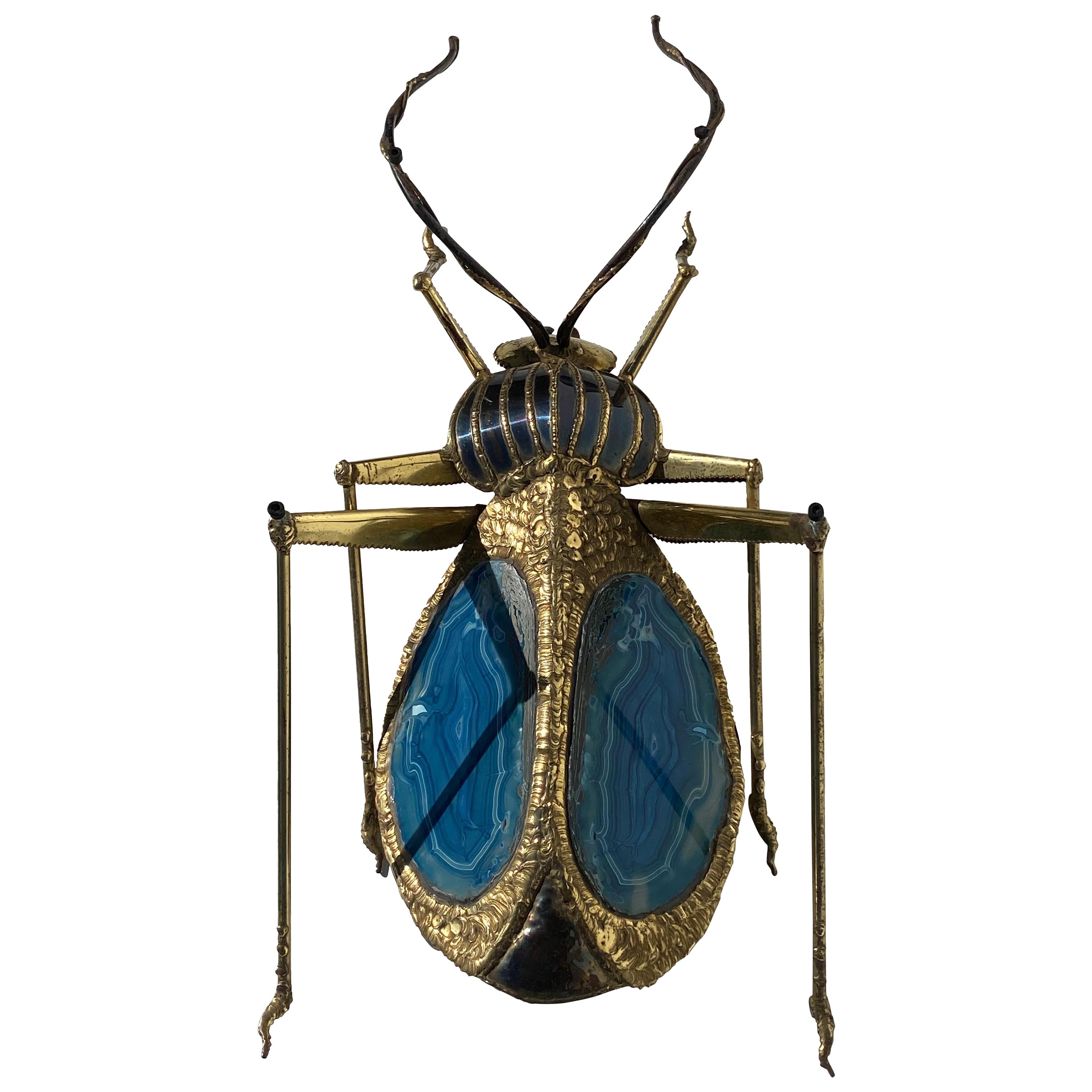 Sculpture de scarabée enluminée en forme de scarabée utilisée comme table basse