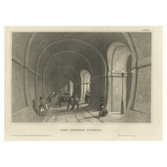 Antique Print of The Thames Tunnel Beneath the River Thames in London, 1839