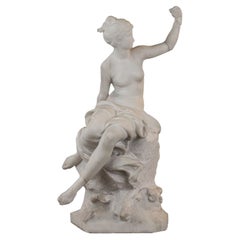 Antique 19th Century Venus Sculpture Marble by Barrias