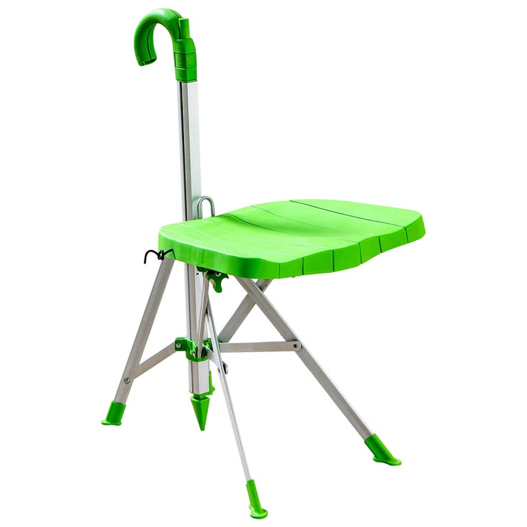 20th Century Gaetano Pesce Umbrella Chair Folding and Transportable Green  For Sale at 1stDibs