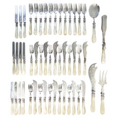 Silver Fish Set by François Nicoud, 51 Pcs, Paris, ca. 1880