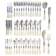 Silver Fish Set by François Nicoud, 51 Pcs, Paris, ca. 1880