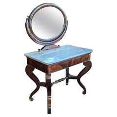 Antique Toilette Carlo x with Tilting Mirror, Mahogany, 1825/1830