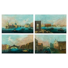 18th Century Views of Venice Paintings in Oil on Canvas