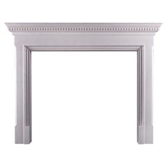 Fine Quality White Marble Fireplace in the Georgian Manner