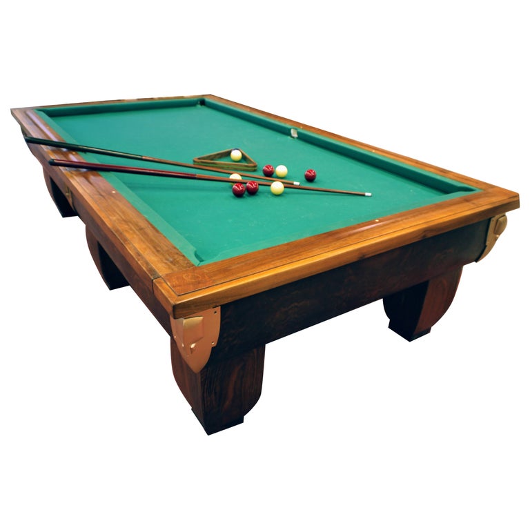 1920s Billiard Table in Walnut Wood For Sale at 1stDibs