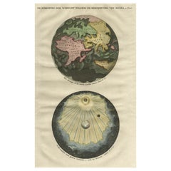 Beautiful Original Print of The Creation of the World According to Moses, 1725
