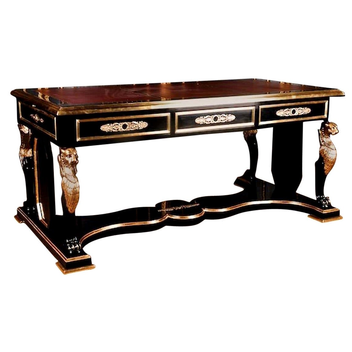 Table d'écriture ou assiette de bureau de style Empire du XXe siècle en vente