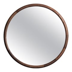 Circle Walnut Mirror