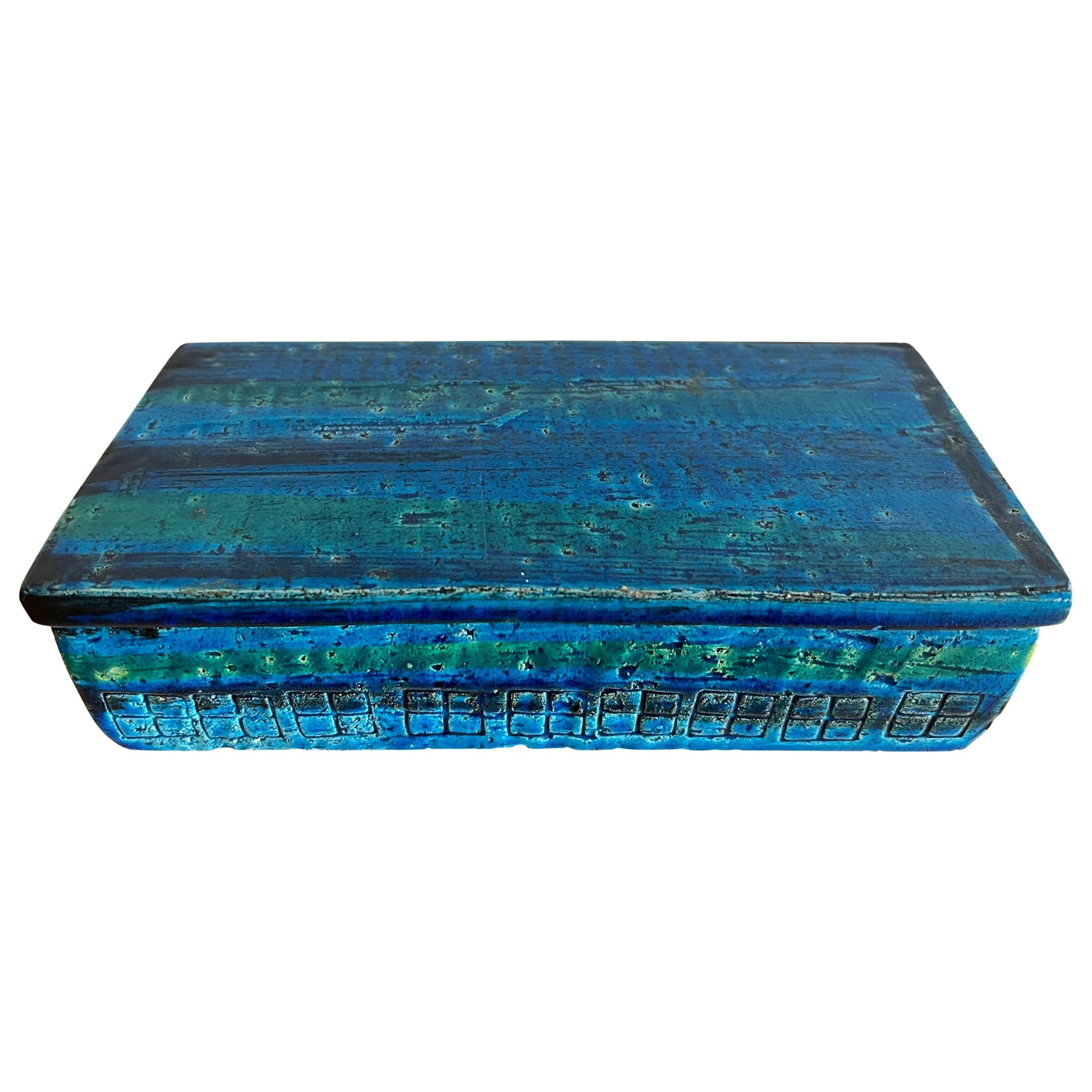 lidded box with vintage lace initial Blue ceramic bonbonni\u00e8re or jewellery box A