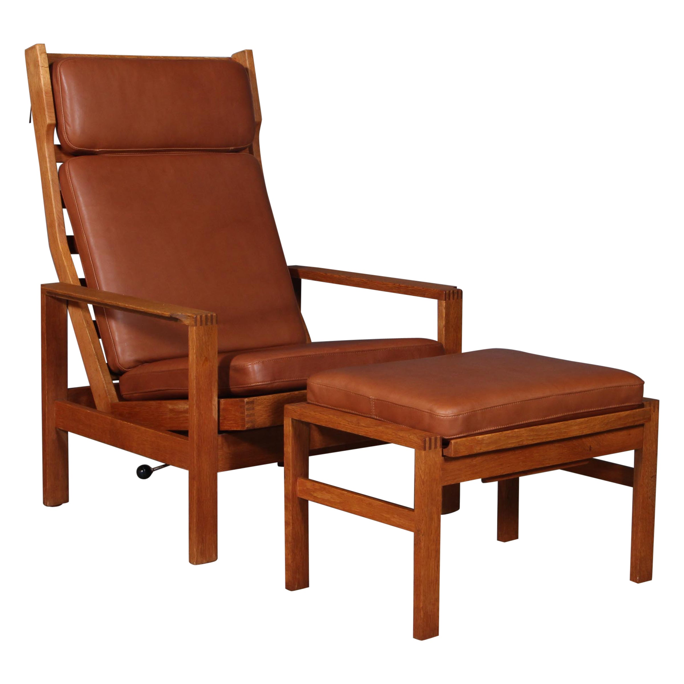Madsen and Schubel "Pragh" Lounge Chair and Ottoman For Sale at 1stDibs
