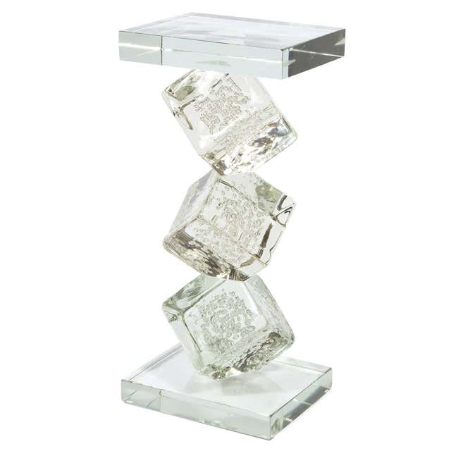 Lucite Table Translucent Modernist Rectilinear Translucent Lucite Occasional/ Side Table For ...