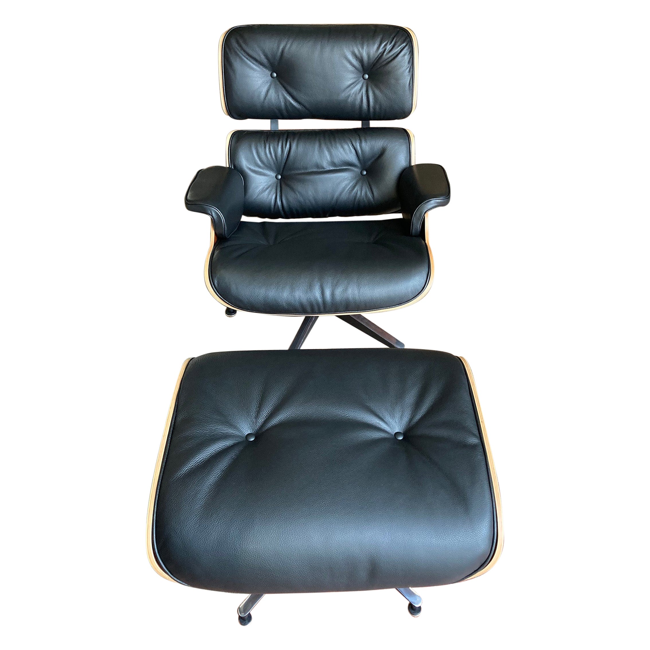 Charles Eames Black Lounge Chair & Ottoman, Herman Miller, 2011