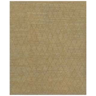 Modern Wool Diamond Pattern Handwoven Rug For Sale at 1stDibs