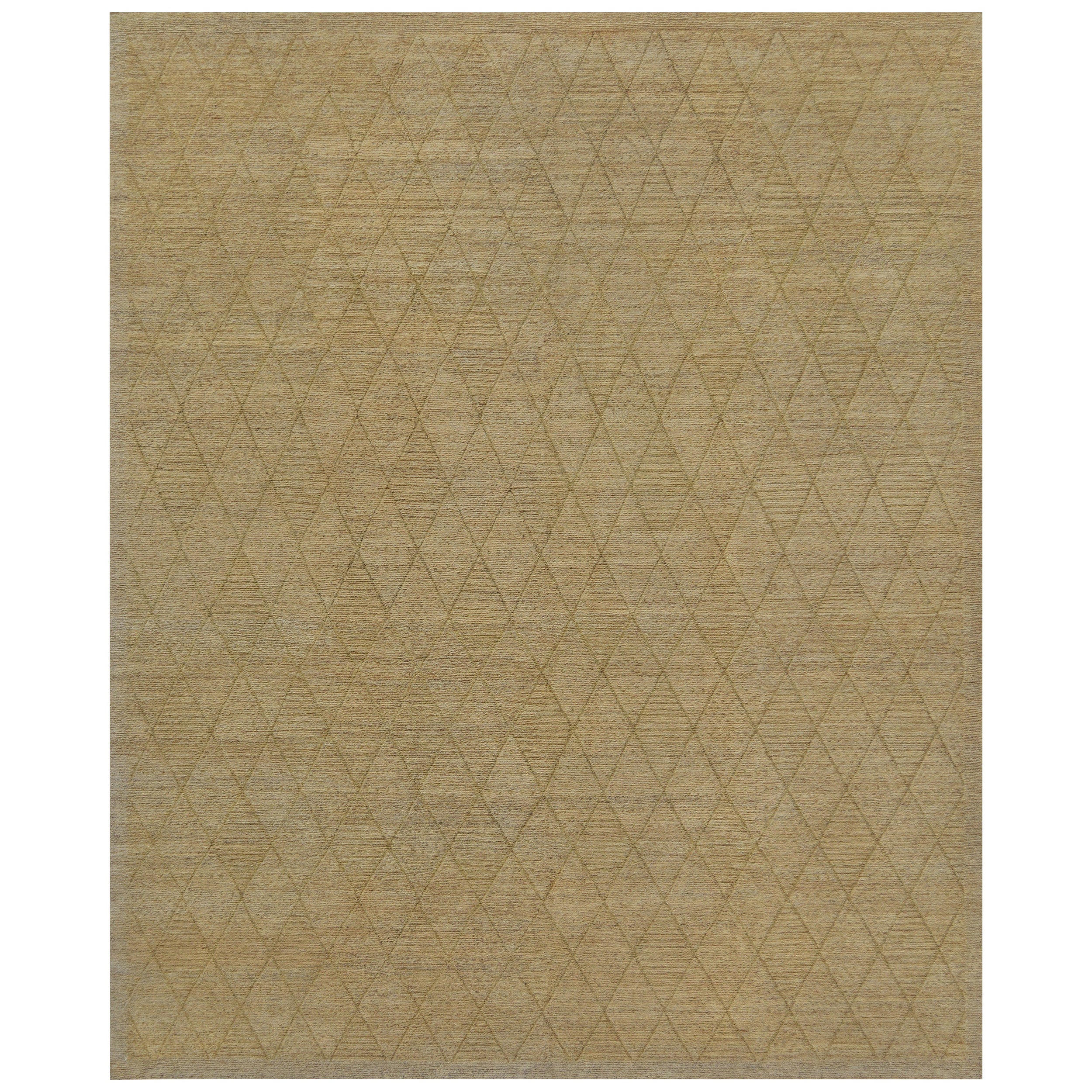 Handwoven Diamond Patterned Hemp Rug