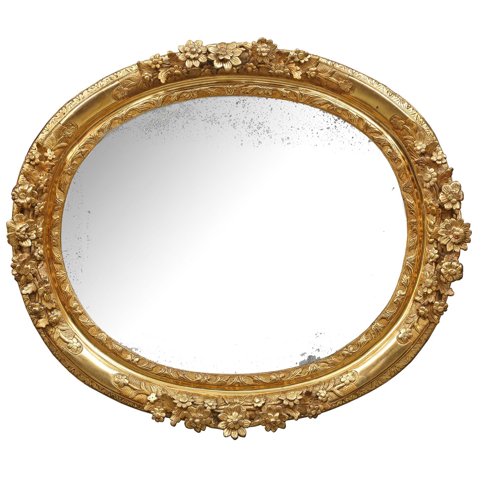 French 18th Century Louis XIV Period Finely Carved Giltwood Mirror
