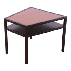 Michael Taylor for Baker Teak and Ebonized Occasional Side Table, Refinished