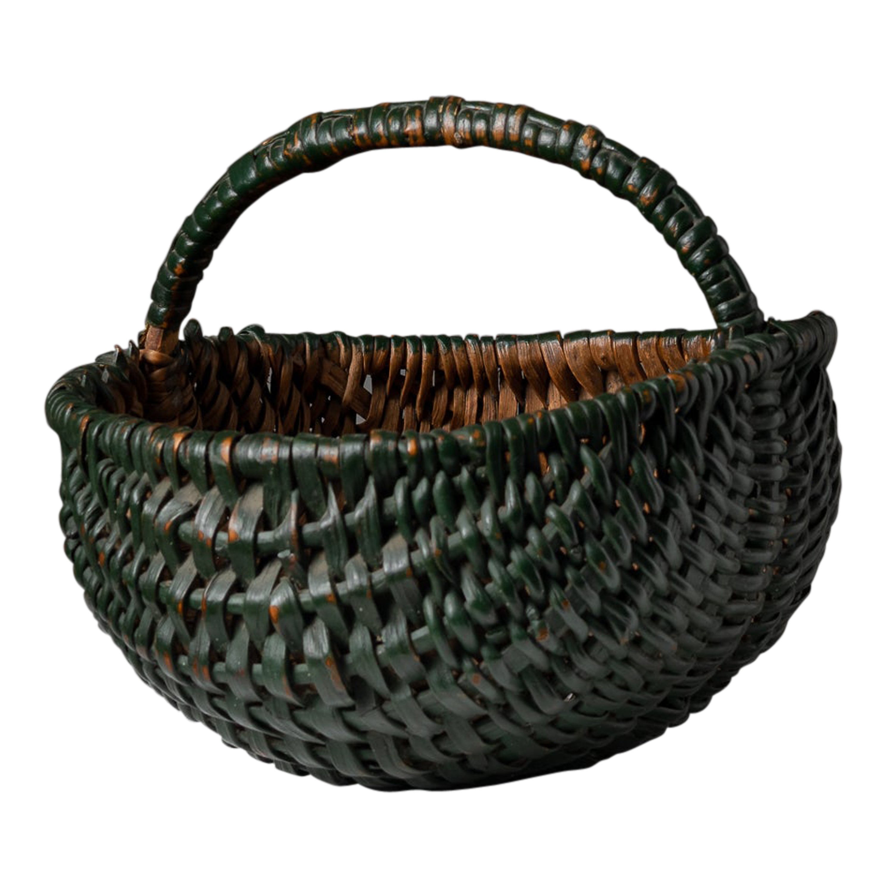 19th Century Small Swedish Folk Art Woven Basket