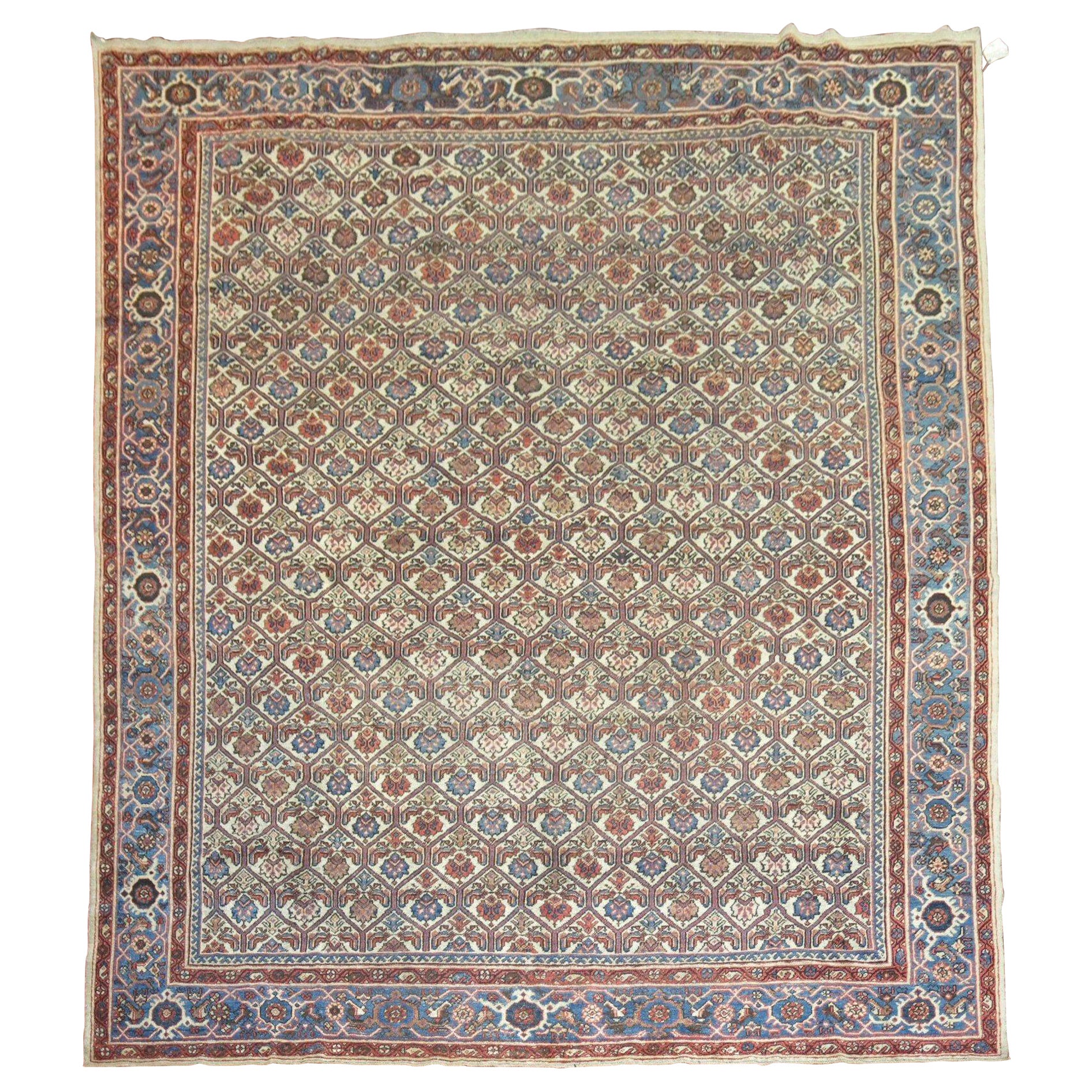 Navy Oversize Square Persian Mahal Traditional Wool Oriental Rug For ...