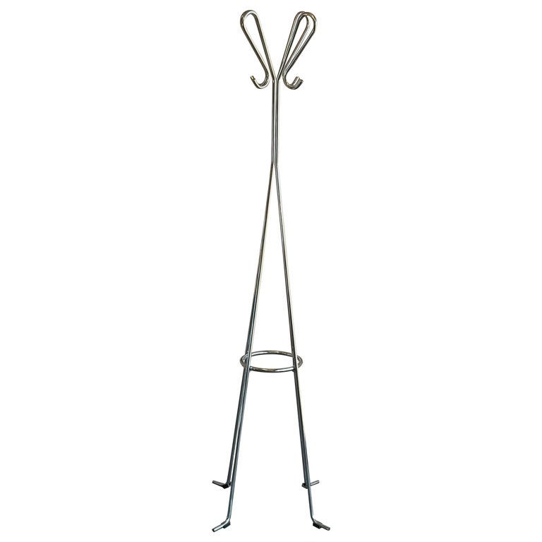 Post Modern Stainless Steel Coat Rack For Sale at 1stDibs