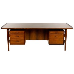 Arne Vodder Model "207" Large Rosewood Executive Desk for Sibast Denmark 1960's