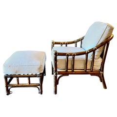 McGuire Club Chair and Ottoman