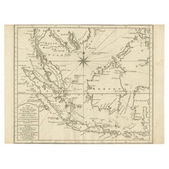 Original Map of the East Indies Including Sumatra, Java, Borneo & Malaysia, 1747
